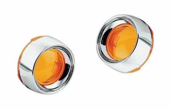 Kuryakyn Deuce Turn Signal Deep Dish Bezel For Harley 2000-2022 - Image 4
