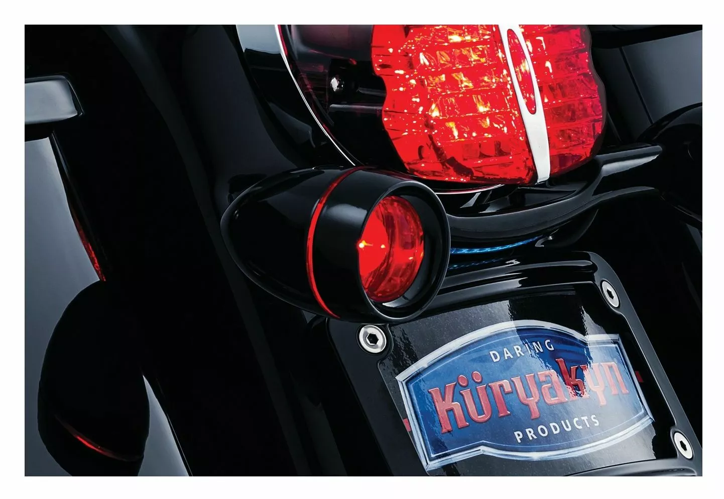Kuryakyn Deuce Turn Signal Deep Dish Bezel For Harley 2000-2022 - Image 2