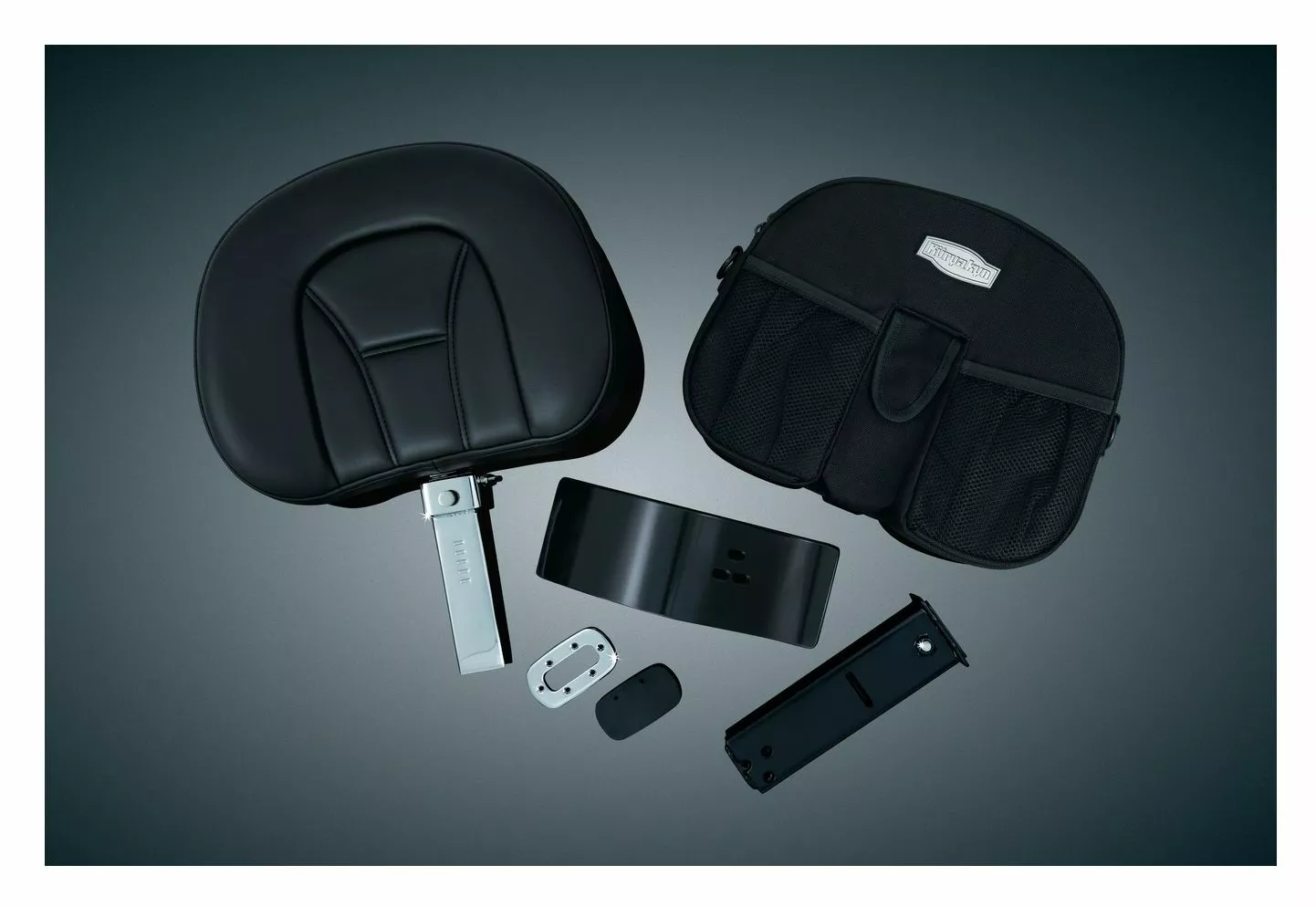 Kuryakyn Plug-N-Go Driver Backrest With Storage Pouch For Honda GoldWing 2001-2015