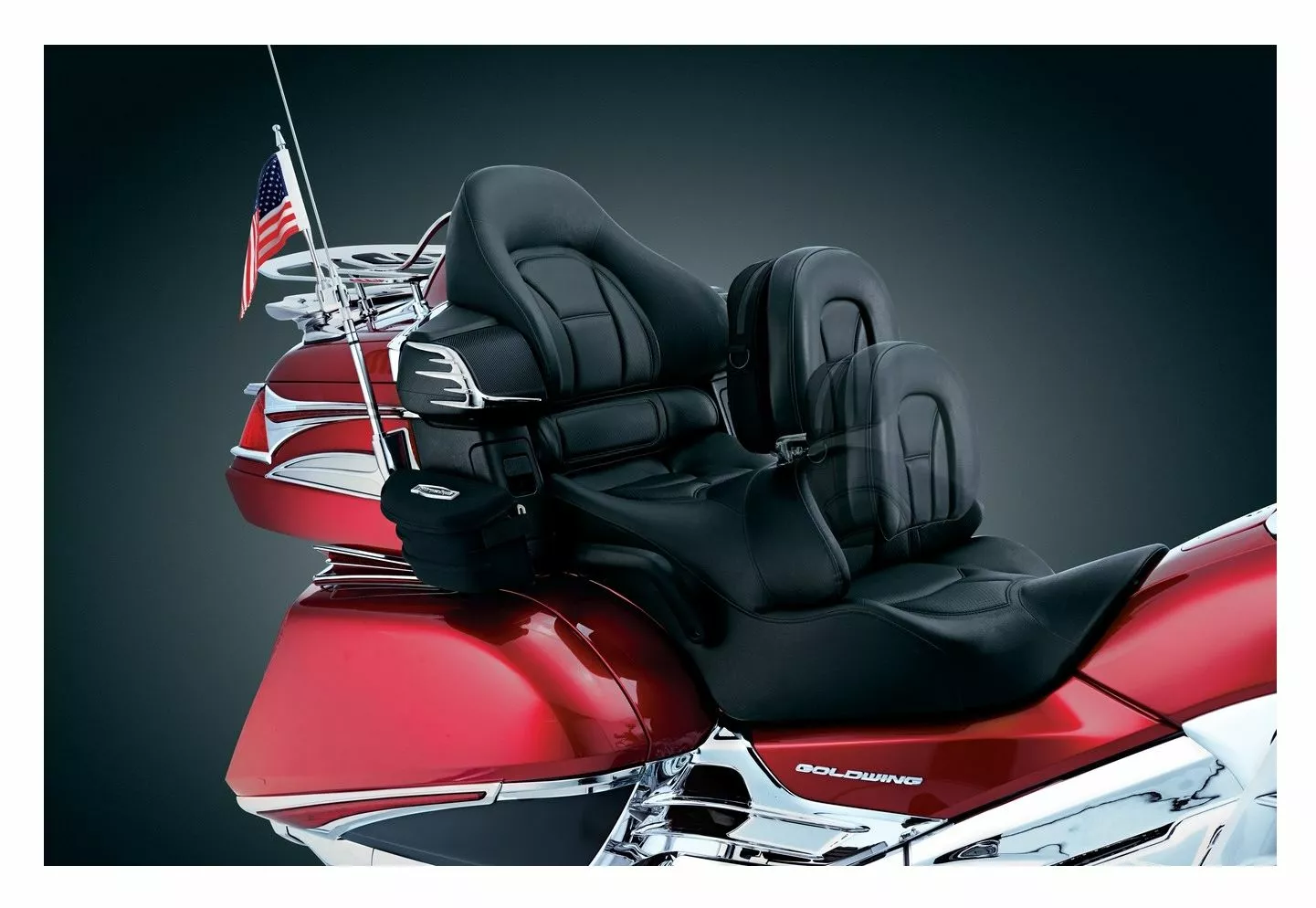 Kuryakyn Plug-N-Go Driver Backrest With Storage Pouch For Honda GoldWing 2001-2015 - Image 3