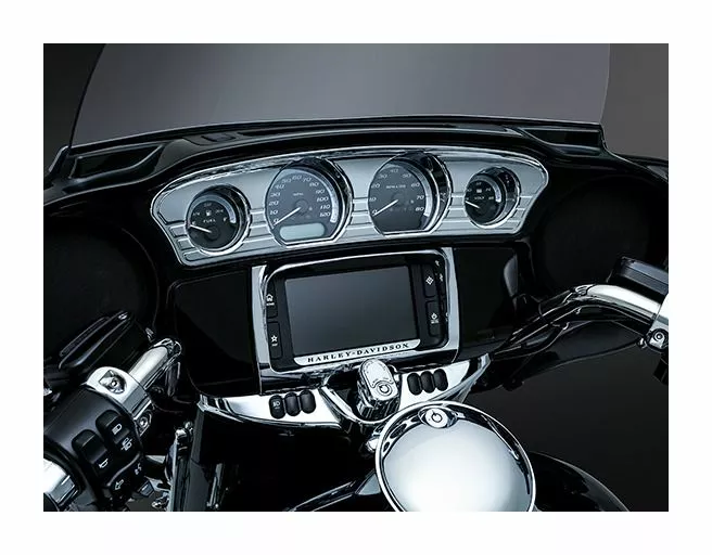 Kuryakyn Tri-Line Gauge Trim For Harley Touring / Trike 2014-2022 - Image 3