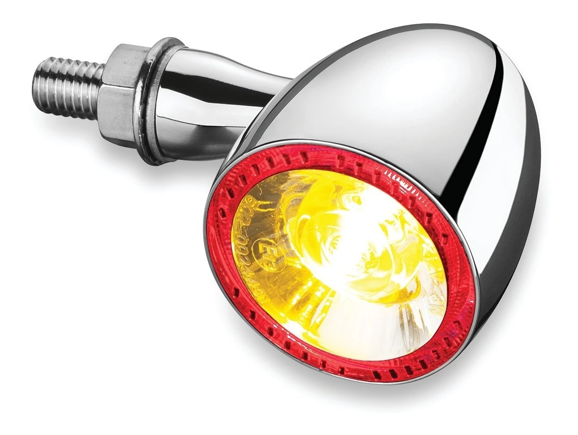 Kuryakyn by Kellermann Bullet 1000 Turn Signal Red Running / Red Brake / Amber Turn LEDs / Satin Blac... [Open Box] - Image 2