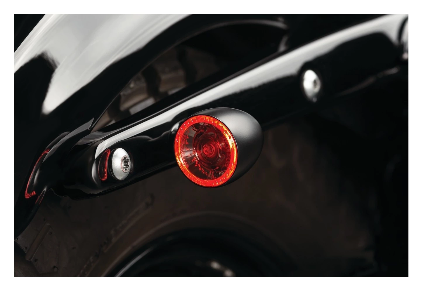 Kuryakyn by Kellermann Bullet 1000 Turn Signal Red Running / Red Brake / Amber Turn LEDs / Satin Blac... [Open Box] - Image 5