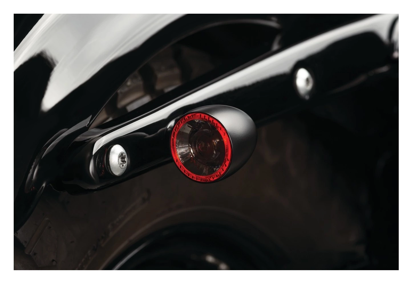 Kuryakyn by Kellermann Bullet 1000 Turn Signal Red Running / Red Brake / Amber Turn LEDs / Satin Blac... [Open Box] - Image 8