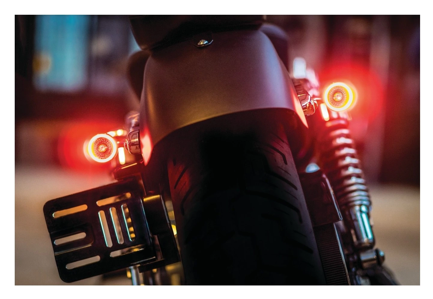 Kuryakyn by Kellermann Bullet 1000 Turn Signal Red Running / Red Brake / Amber Turn LEDs / Satin Blac... [Open Box] - Image 9