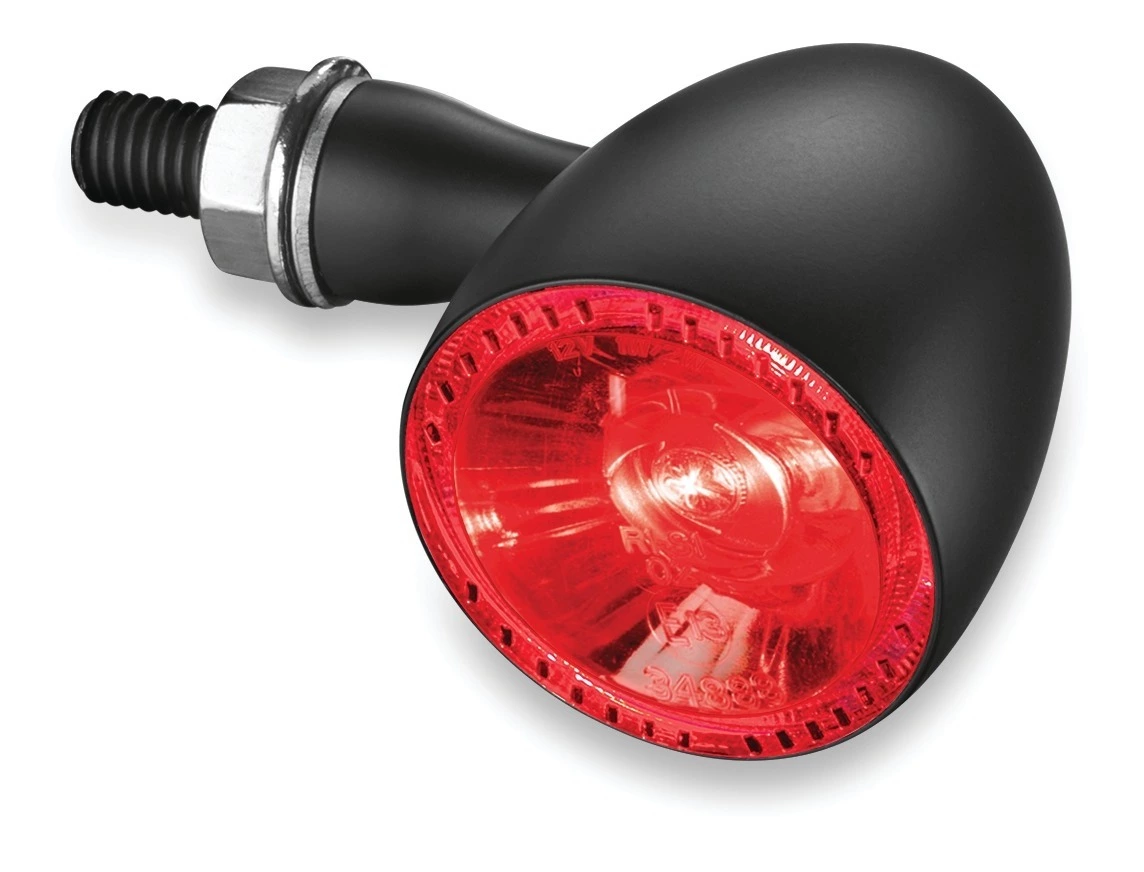 Kuryakyn by Kellermann Bullet 1000 Turn Signal Red Running / Red Brake LEDs / Satin Black Housing [Open Box]