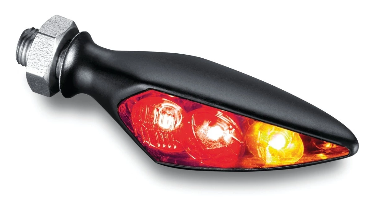 Kuryakyn by Kellermann Mini Micro Rhombus Turn Signal Red Running / Red Brake / Amber Turn LEDs / Rear Right / Sa... [Previously Installed] - Image 3